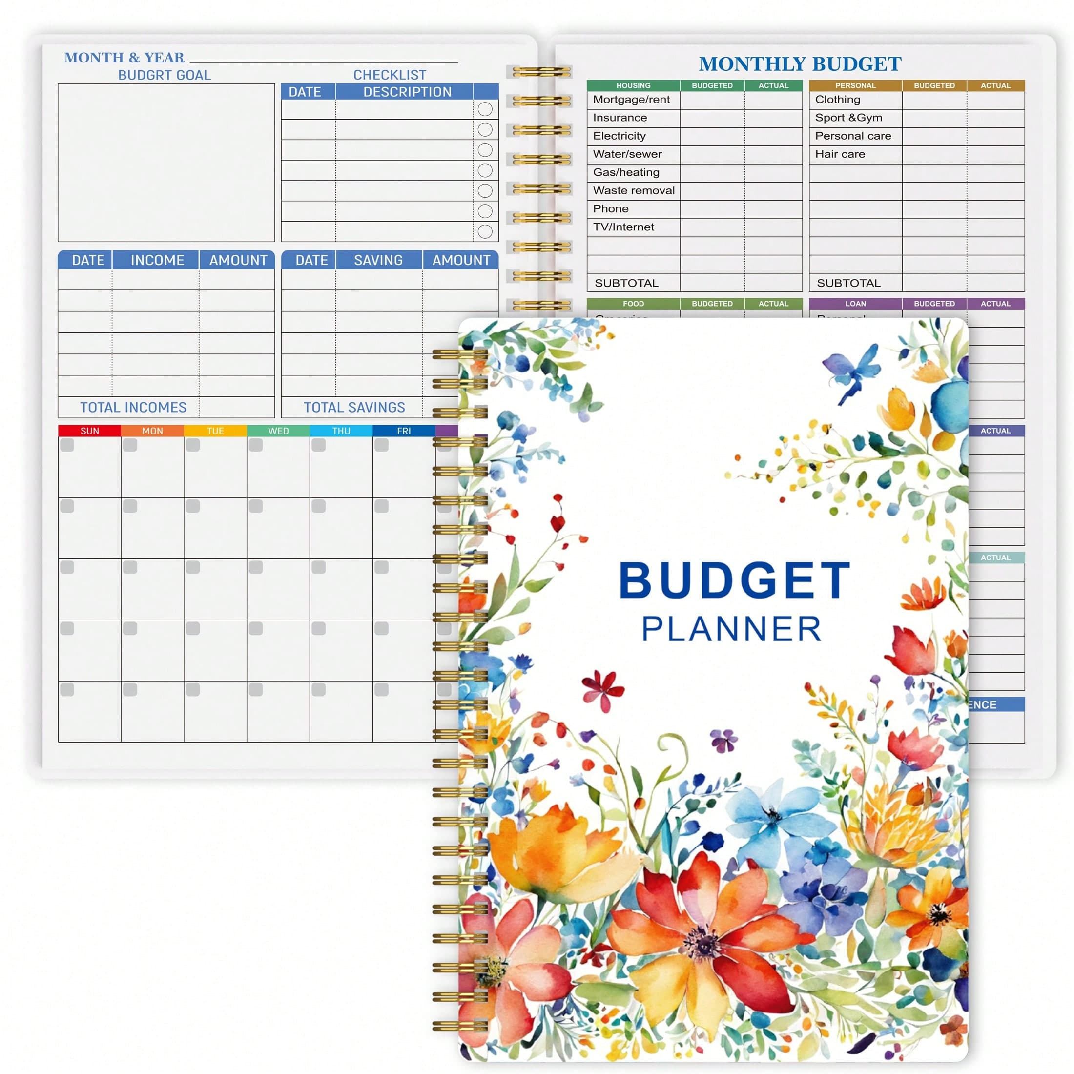 1 Pièce Planificateur De Budget - Organisateur Mensuel De Finances Avec Carnet De Suivi De Dépenses Pour Gérer Efficacement Votre Argent,