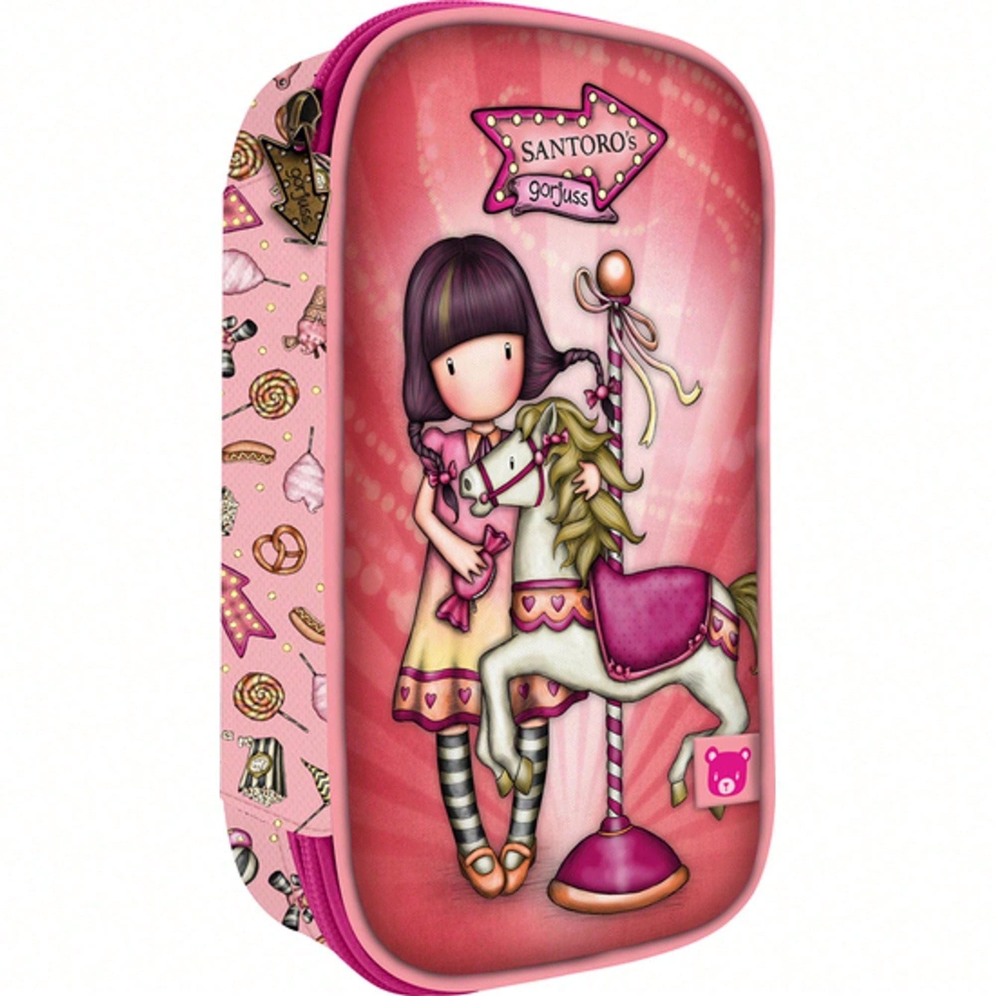 | GORJUSS™ FAIRGROUND "CAROUSEL" TROUSSE À CRAYONS DÉPLIABLE 45 PIÈCES