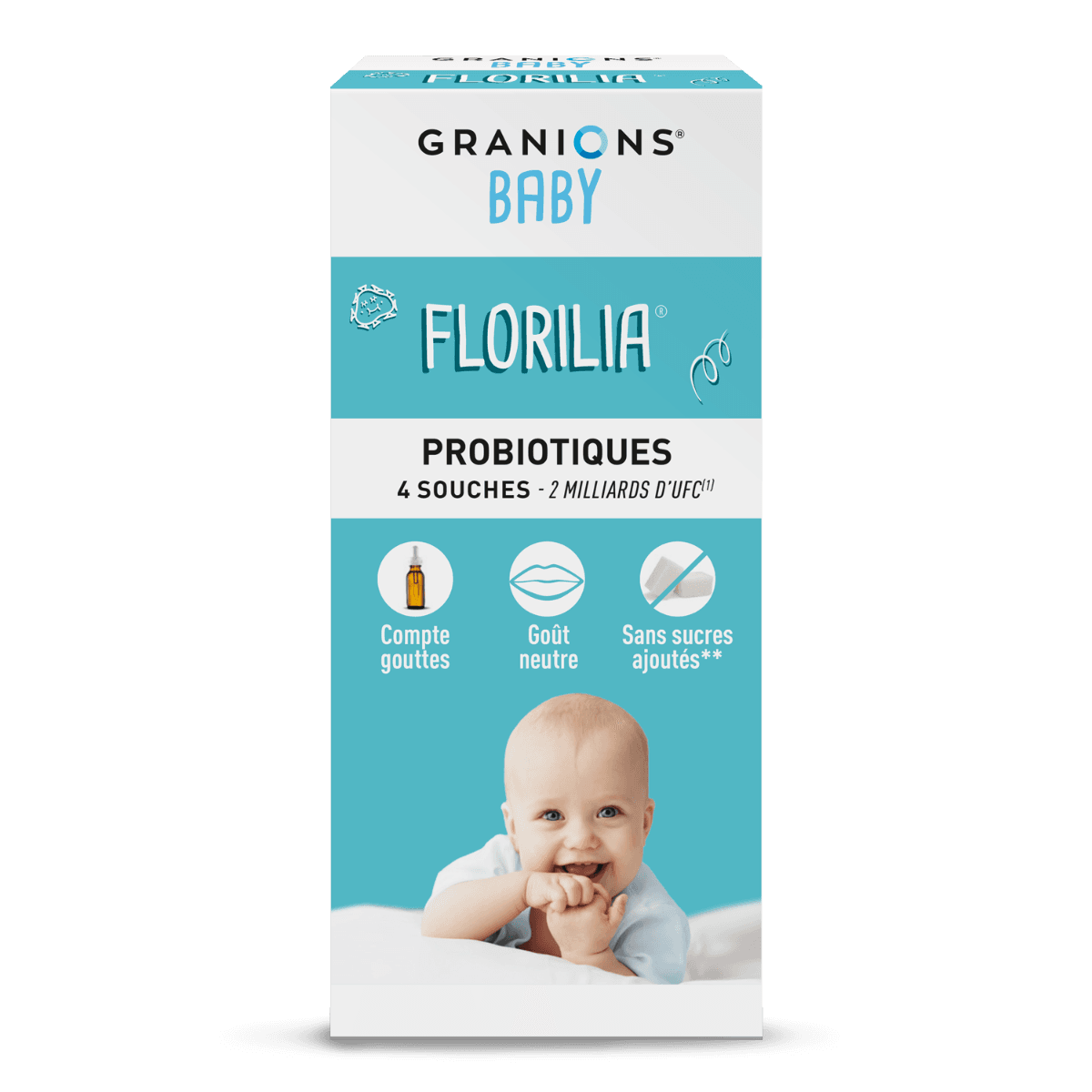 Baby Florilia - Probiotiques - Solution Buvable - Compte Gouttes - Goût Neutre - 15 ml