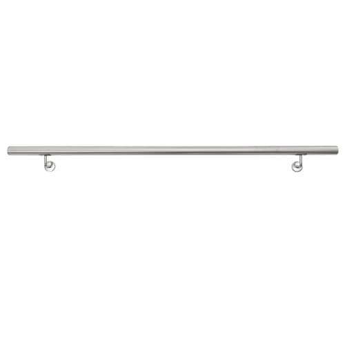 ECD Germany Main Courante pour Escalier 150 cm 42 mm - Argent - en Acier Inoxydable Brossé
