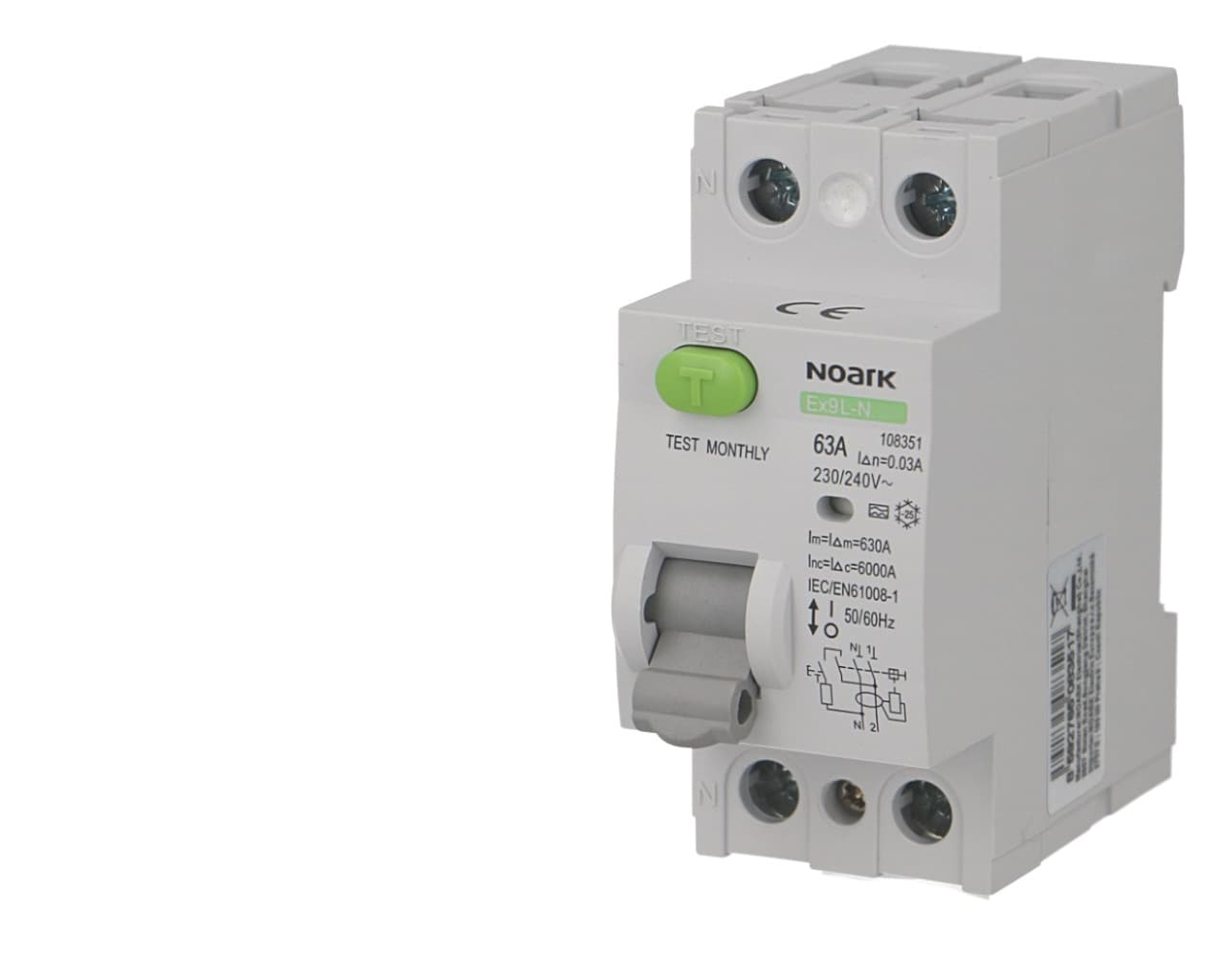 Interrupteur Différentiel 2P 40A / 30mA / type A + G Noark