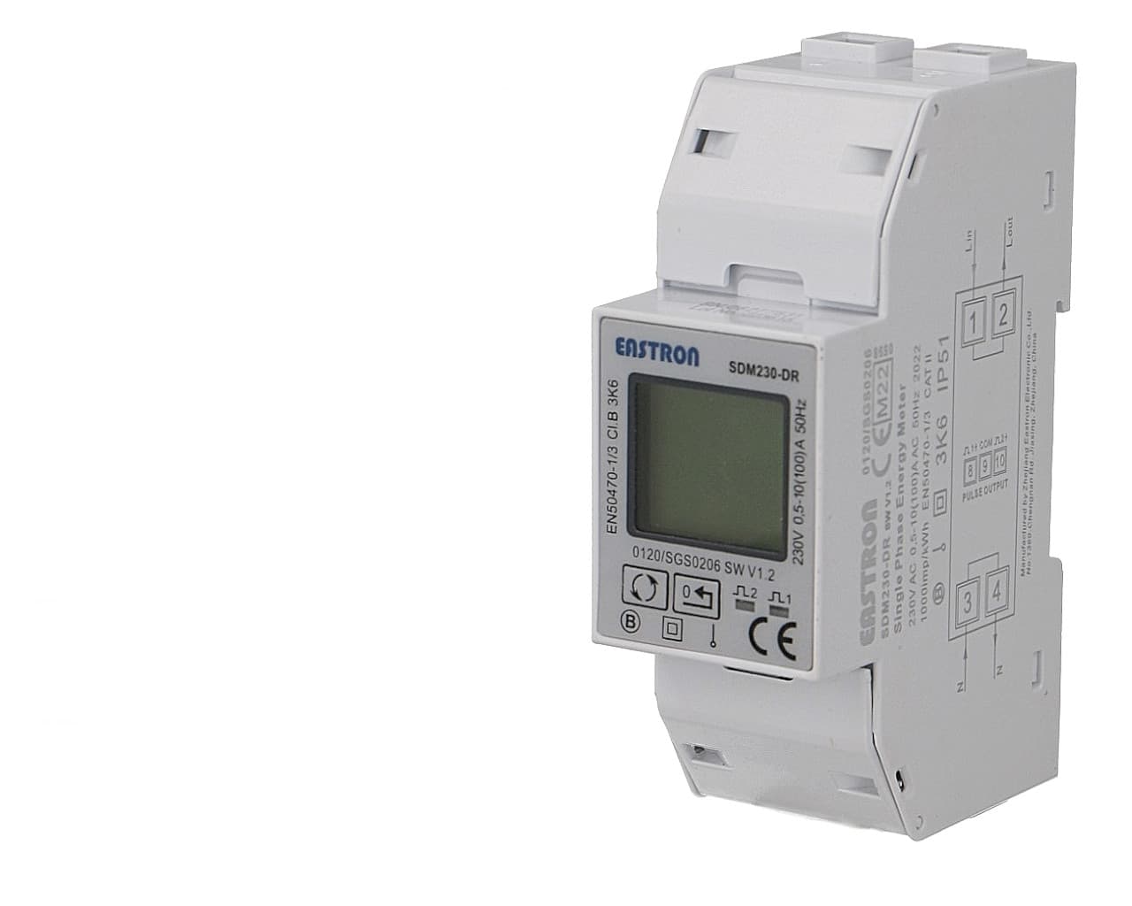 Compteur Electrique monophasé 100A simple tarif certifié MID