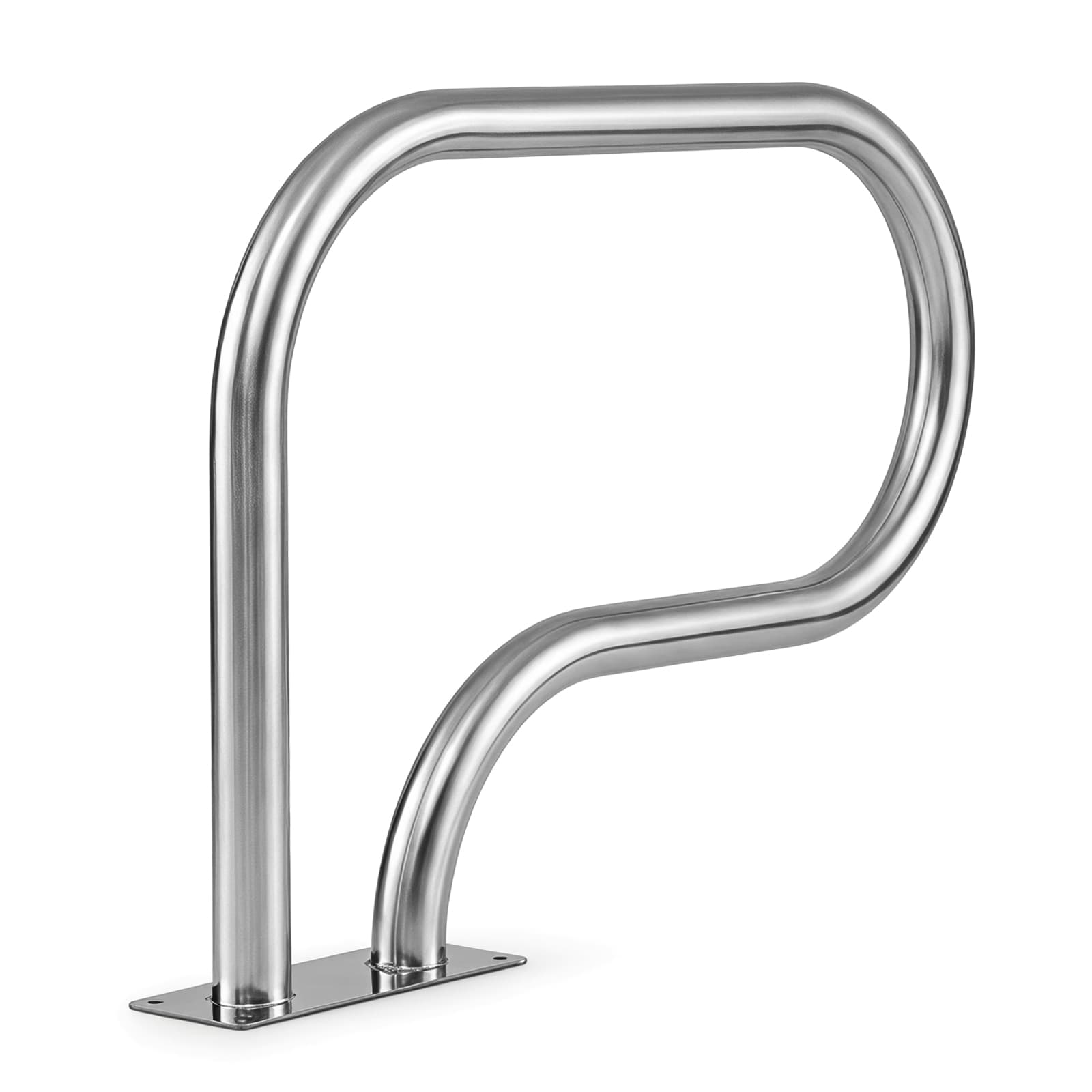 CostwayRampe Piscine en Acier Inoxydable Main Courante Piscine Charge 250 kg Accessoires Incluses Barre d'Appui de Sécurité 83 x 57 cm Argent