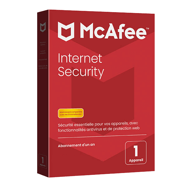 McAfee Internet Security 2026 | Renouvellement automatique | 1 Appareil | 1 An | Téléchargement